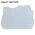 Mantel individual de silicona para bebés en forma de gato